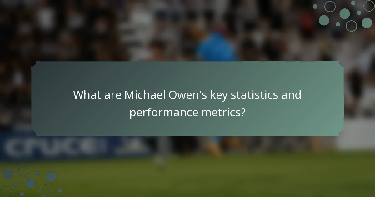 What are Michael Owen's key statistics and performance metrics?