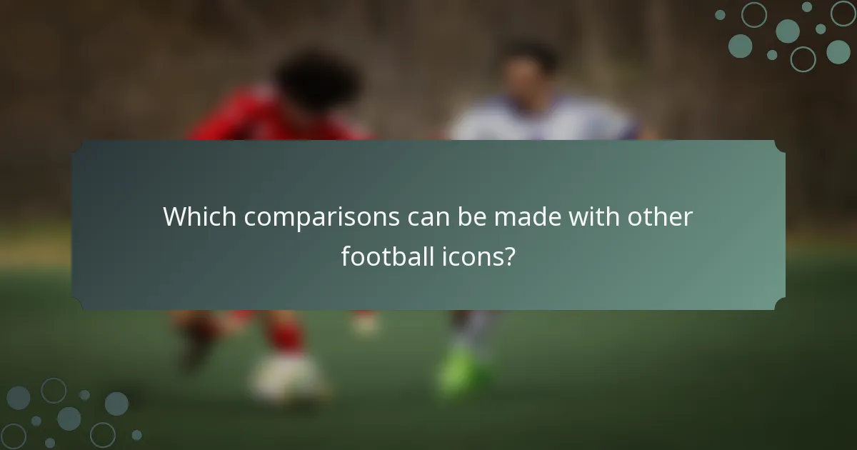 Which comparisons can be made with other football icons?